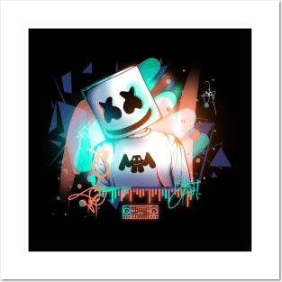 Marshmello | Electro Party Graffiti Posters and Art